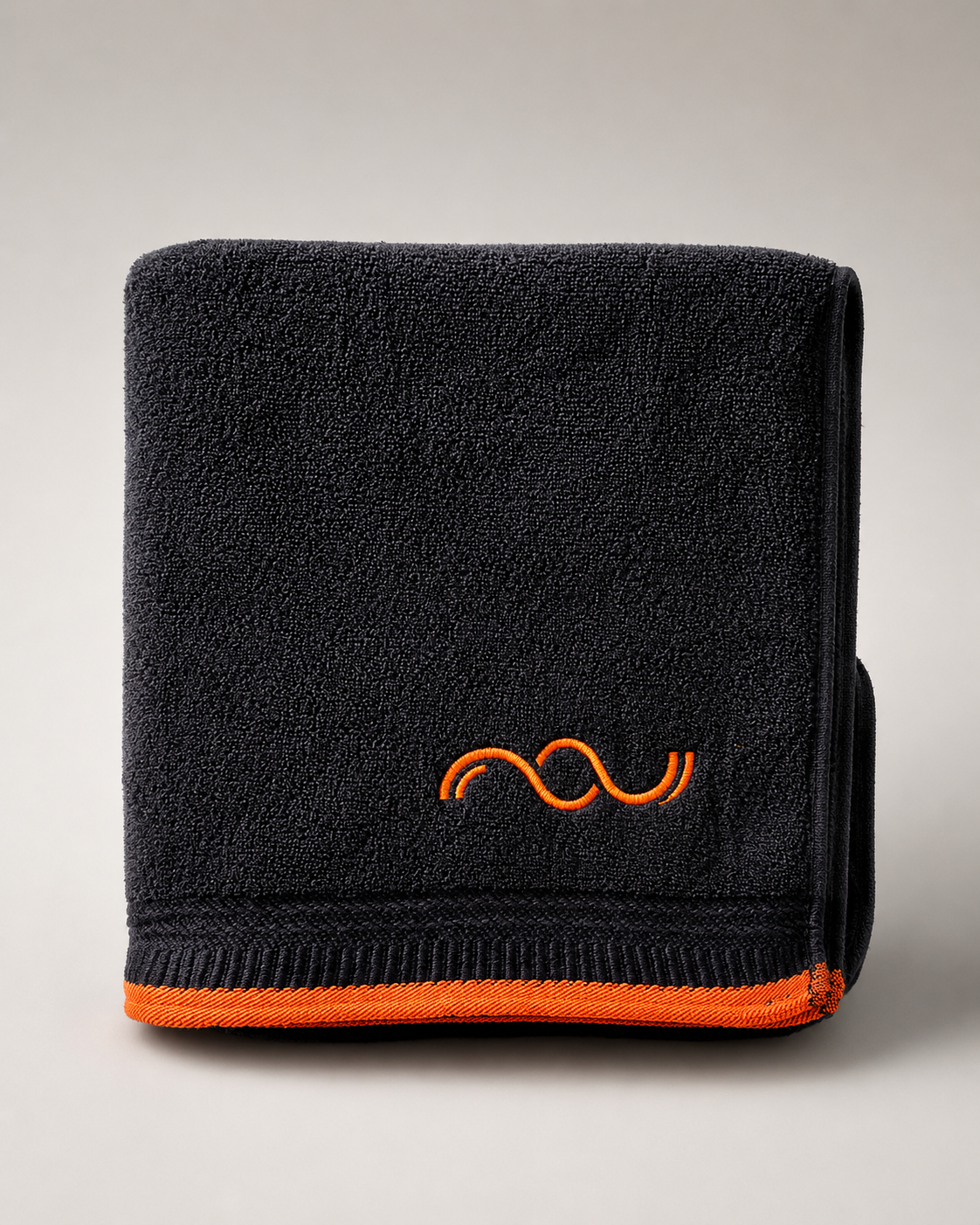 Limited Edition* Small Black Aufguss Waving Towel with Logo 90cm x 130cm (Neon Orange)